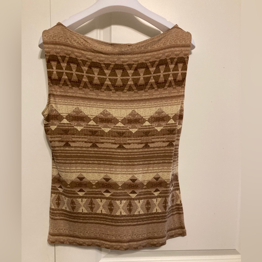 Lauren silk western pattern blouse